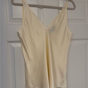 Women's Cream Sleeveless Top
